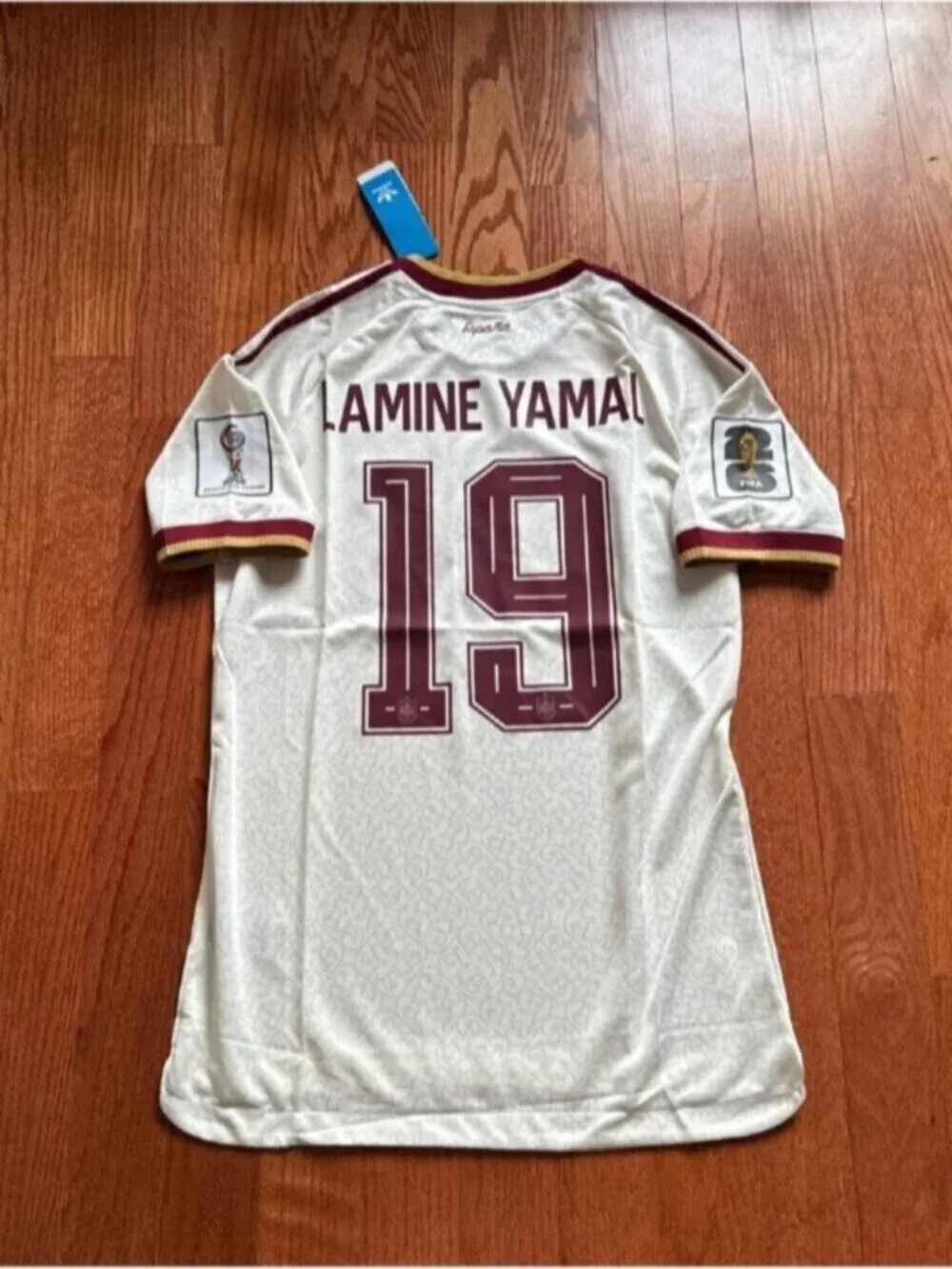 Spain Away Soccer Jersey PLAYER VERSION World Cup 2026 Lamine Yamal #19